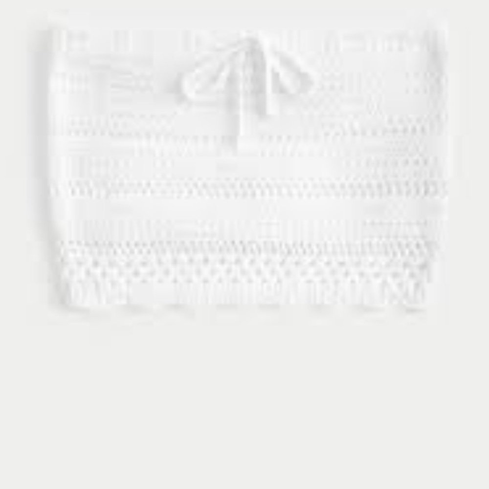 Hollister White Crochet Tube Top